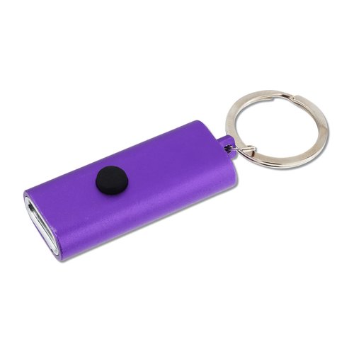 Additional Image 2 - a purple key chain with a black button