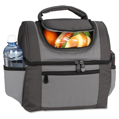 Additional Image 1 - a grey and black cooler bag