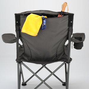 Additional Image 4 - a black folding chair with a yellow bag