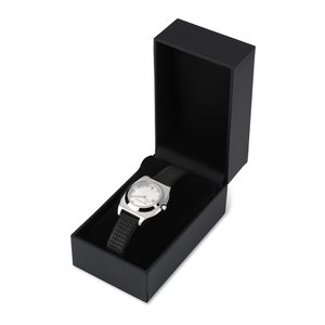 Additional Image 1 - a black box with a silver ring in it