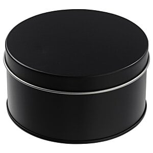 Additional Image 1 - a black round container with a white stripe