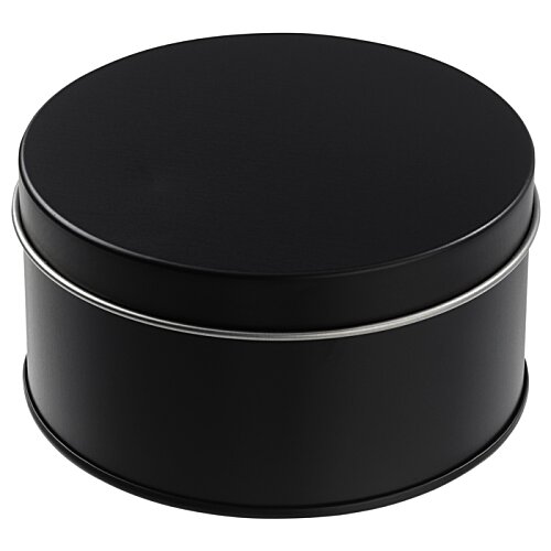 Additional Image 1 - a black round container with a white stripe