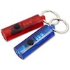 a red and blue flashlights
