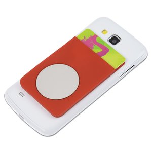 Additional Image 1 - a white cell phone with a red and white design