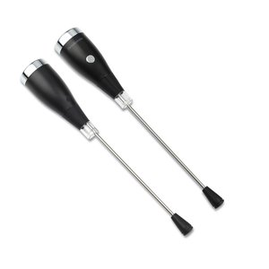 Additional Image 1 - a pair of black and silver whips