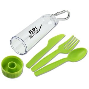 Additional Image 3 - a green plastic spoons and a bottle