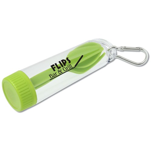 Additional Image 4 - a green bubble wand in a clear container
