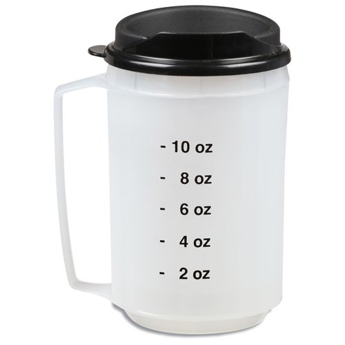 Additional Image 2 - a white plastic cup with a black lid