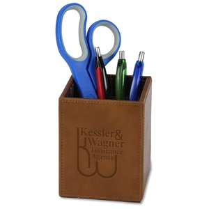 Additional Image 2 - a brown container with scissors and pens