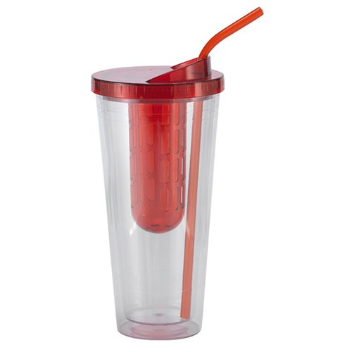 Additional Image 1 - a plastic cup with a straw