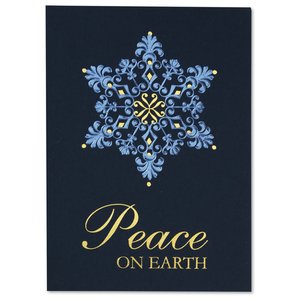 Additional Image 2 - a blue and gold snowflake on a black background