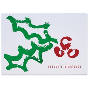 Additional Image 2 - a green and red holly on a white background