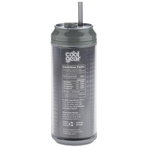 Additional Image 7 - a black plastic bottle with a straw