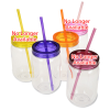 View Image 4 of 3 of Fiesta Mason Jar with Straw - 22 oz. - 24 hr