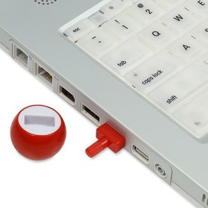 Additional Image 2 - a red plug on a keyboard