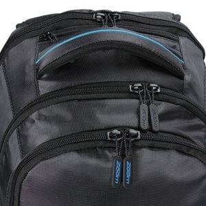 Additional Image 3 - a black backpack with zippers