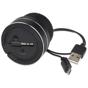 Additional Image 1 - a black round object with a black cord