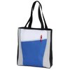 View Image 2 of 6 of Accent Panel Tote - Embroidered