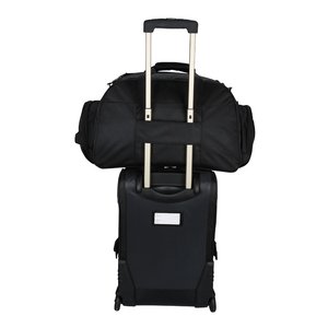 Additional Image 4 - a black luggage with silver handles