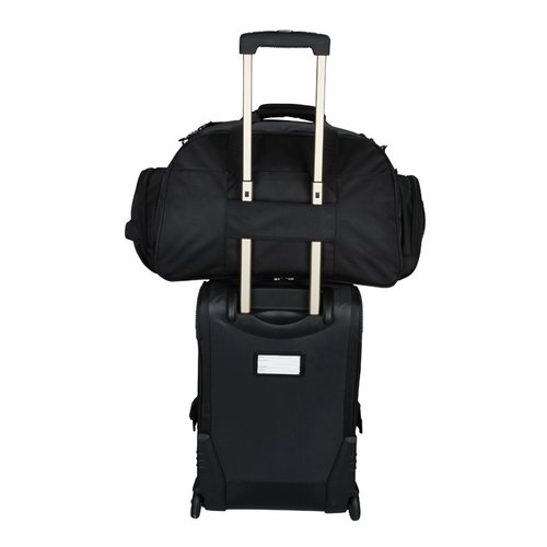 Additional Image 4 - a black luggage with silver handles