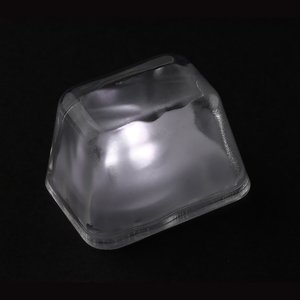 Additional Image 2 - a clear plastic cube with a light reflecting off it
