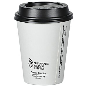 Additional Image 1 - a white cup with black lid
