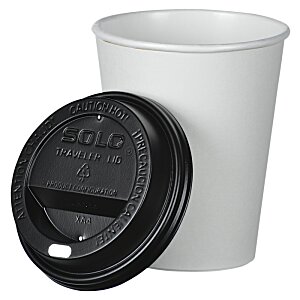 Additional Image 2 - a white cup with a black lid