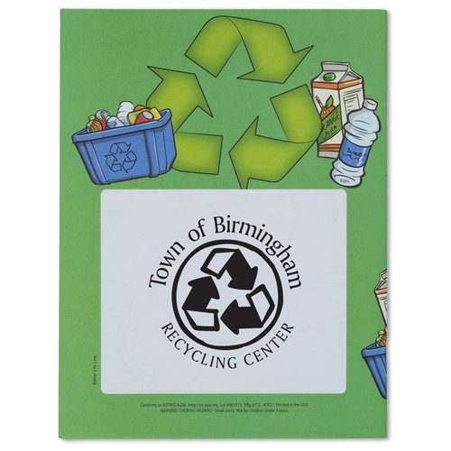 Additional Image 2 - a green recycle sign with a black and white logo