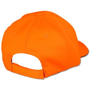 Additional Image 1 - an orange hat with a hole in the back
