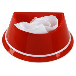 Additional Image 3 - a red bowl with a white napkin inside