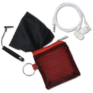 Additional Image 1 - a red pouch with a black bag and a white cord