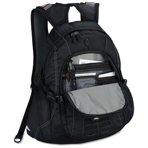 Additional Image 2 - a black backpack with a grey pocket