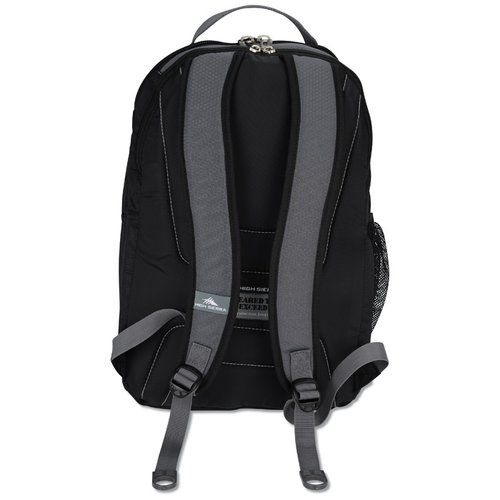 Additional Image 1 - a black backpack with grey straps