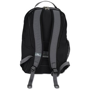 Additional Image 1 - a black backpack with grey straps