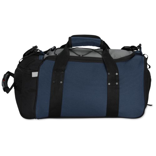 Additional Image 2 - a blue duffel bag with black straps