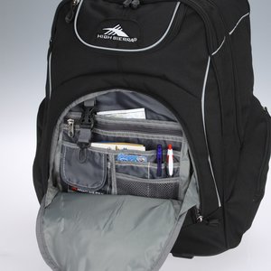 Additional Image 3 - a black backpack with a grey object inside