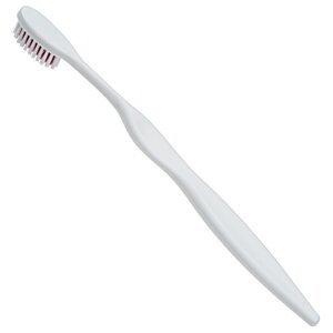 Additional Image 1 - a white toothbrush with a red bristles