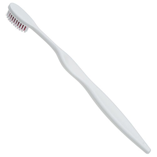 Additional Image 1 - a white toothbrush with a red bristles