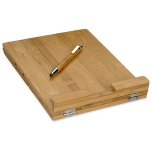 Additional Image 2 - a wooden cutting board with a pen