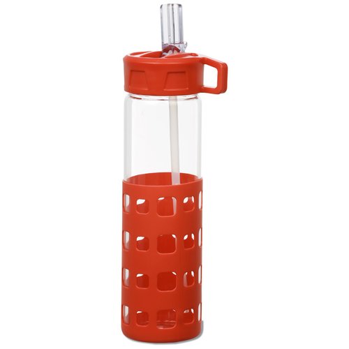 Additional Image 1 - a red water bottle with a white cap