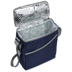 Additional Image 2 - a blue cooler bag with a clear lid