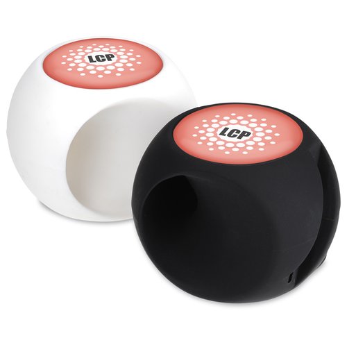 Additional Image 3 - a black and white object with red center