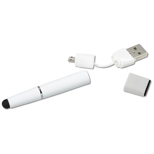 Additional Image 1 - a white electronic cigarette and a white usb cable