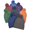 View Image 3 of 3 of Pom Pom Knit Hat - Full Color Patch
