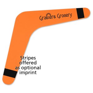 Additional Image 2 - an orange boomerang with black stripes