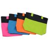 View Image 3 of 3 of Neon Two Tone Accent Zipper Tote