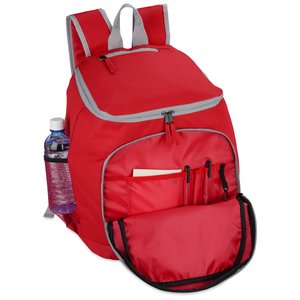 Additional Image 3 - a red backpack with a zipper