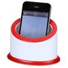 a cell phone in a holder