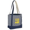 View Image 2 of 2 of Designer Accent Gusseted Tote Bag - Sailing Compass - 24 hr