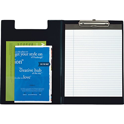 Additional Image 1 - a black clipboard with a blue and green paper